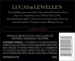 Lucas & Lewellen Sparkling Wine back label image