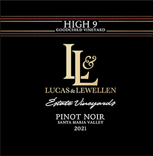 2021 Pinot Noir Goodchild High 9 Vineyard Front Label 2021 Pinot Noir Goodchild High 9 Vineyard Front Label