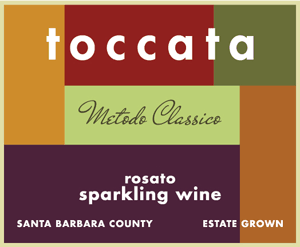 Toccata Sparkling Rosato front bottle label