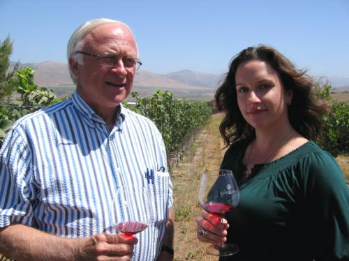 Grape grower Louis Lucas and Winemaker Megan McGrath Gates