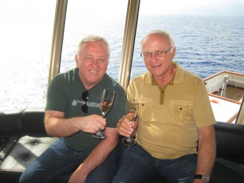 Andy Moore and Louis Lucas on the 2014 Lucas & Lewellen Wine Cruise