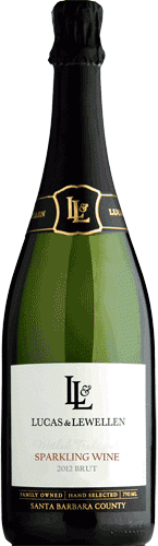 A bottle shot of Lucas & Lewellen sparkling wine