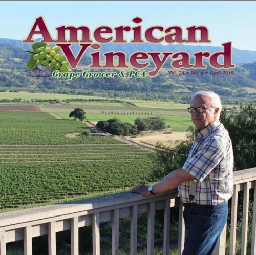 Louis on the cover of American Vineyard Magazine