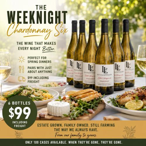 Weeknight Chardonnay Six $99 including freight