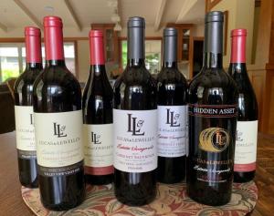 Photo of 7 Lucas & Lewellen wines by Fran Endicott Miller