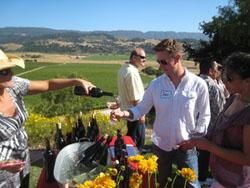 A photo of Wine Club members tasting at Valley View Vineyard