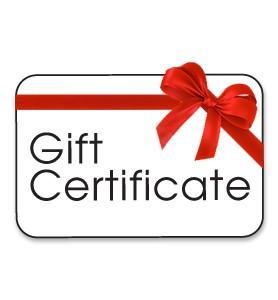 A photo of a gift certificate