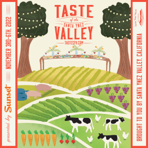 Taste of the Santa Ynez Valley promotional graphic - Santa Ynez wine tasting event