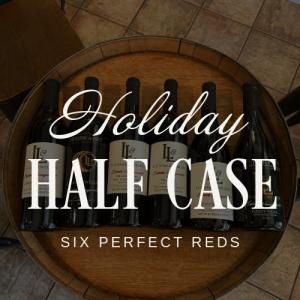 Graphic of six bottles of red wine specially priced at $169 for the holidays