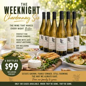 Weeknight Chardonnay Six $99 including freight